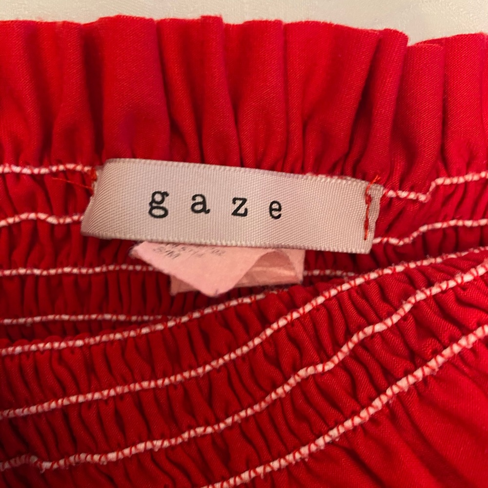 Red Rouched Tank Top - Picture 2 of 2